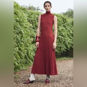 Salvatore Ferragamo Red Sleeveless Maxi Dress with bolero coverup